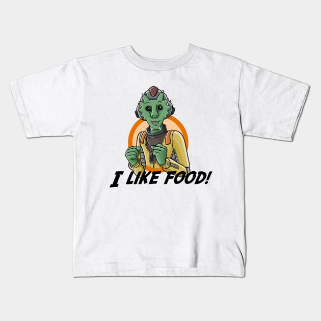 Neeku—I Like Food! Kids T-Shirt by SpaceMomCreations